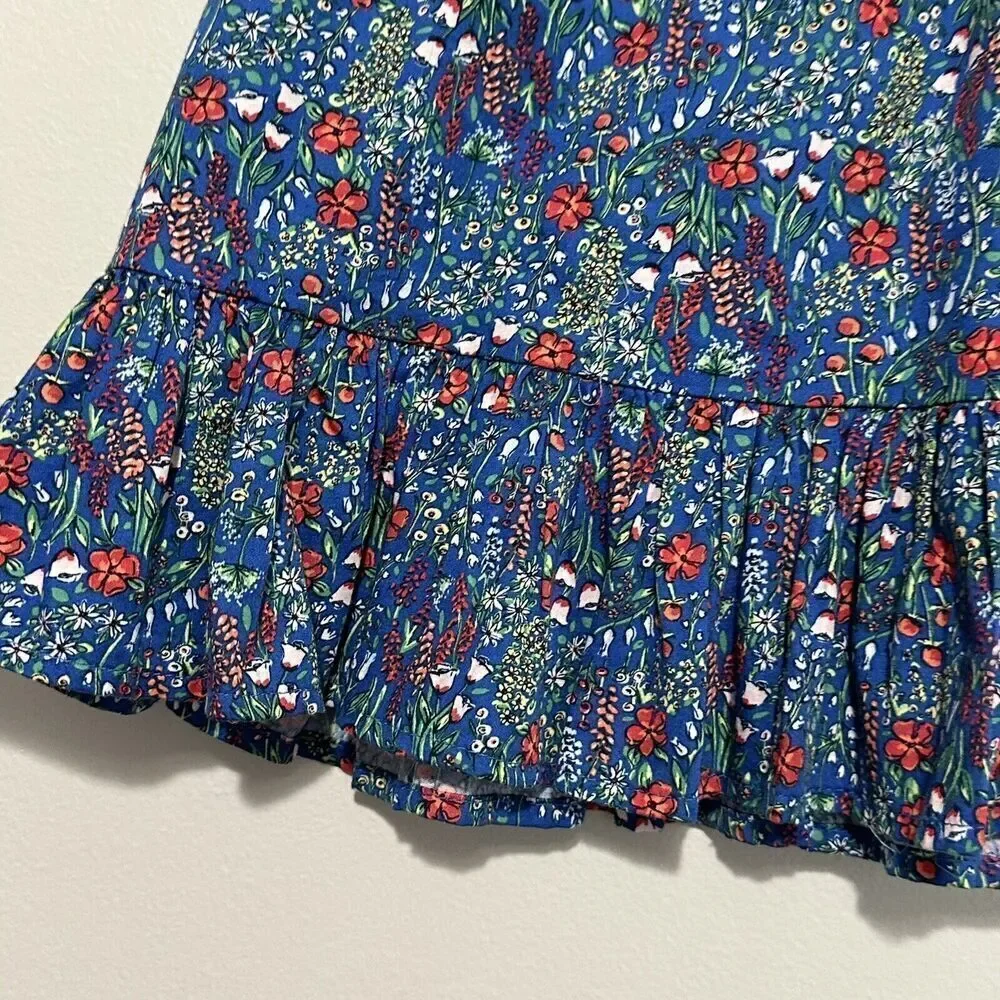 Gymboree Girls Floral Cotton Skirt Size 7/8 Lined‎ Tiered Cottagecore Prairie